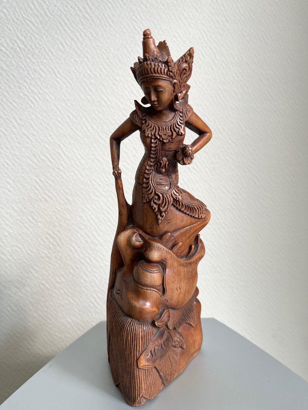 Prachtig Balinees houtsnijwerk van danseres, Antiek en Kunst, Kunst | Beelden en Houtsnijwerken, Ophalen, Houtsnijwerk, Handgemaakt