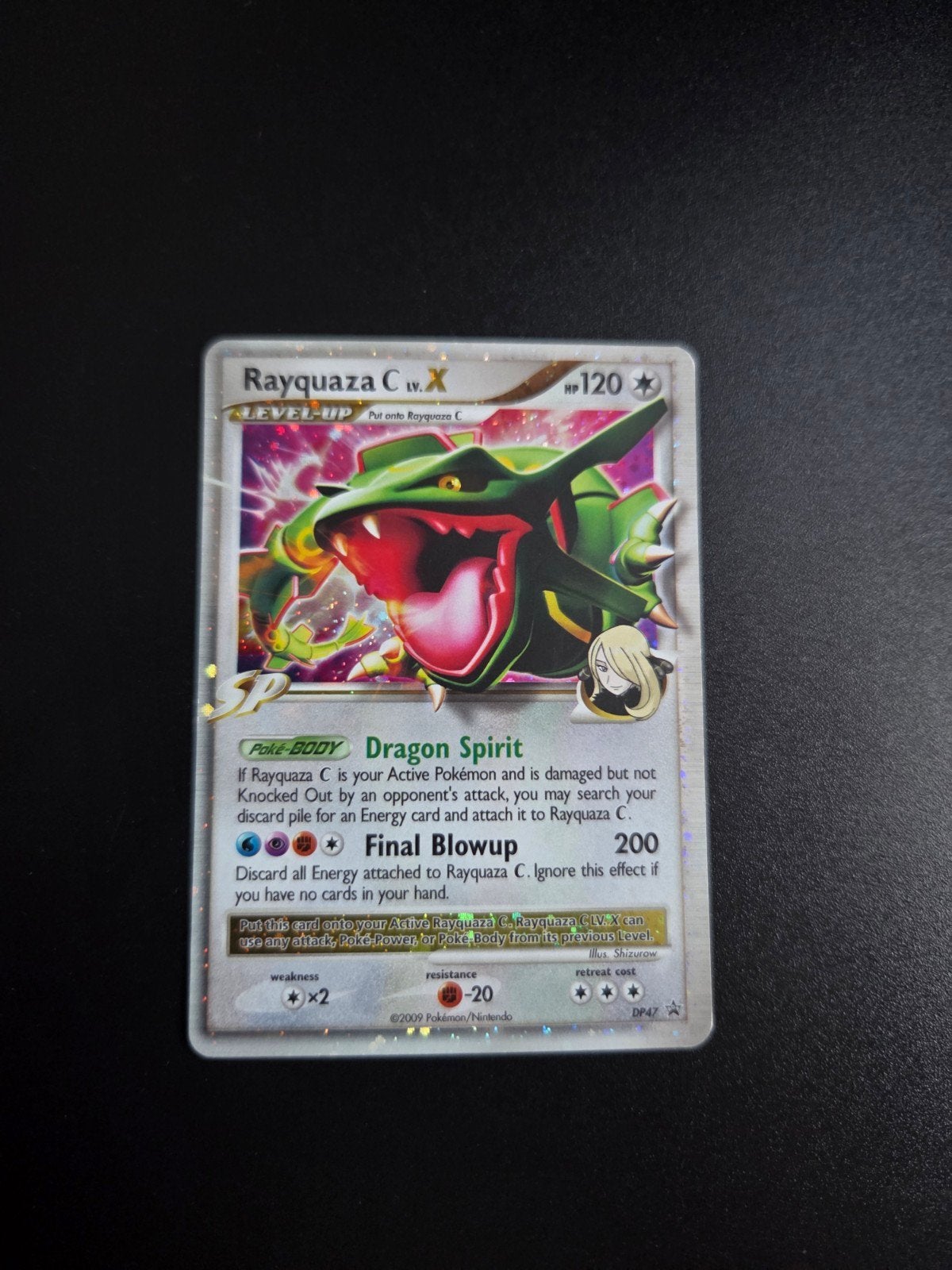 Rayquaza C LV.X DP47 Pokemon Promo, Ophalen of Verzenden, Zo goed als nieuw, Booster, Foil