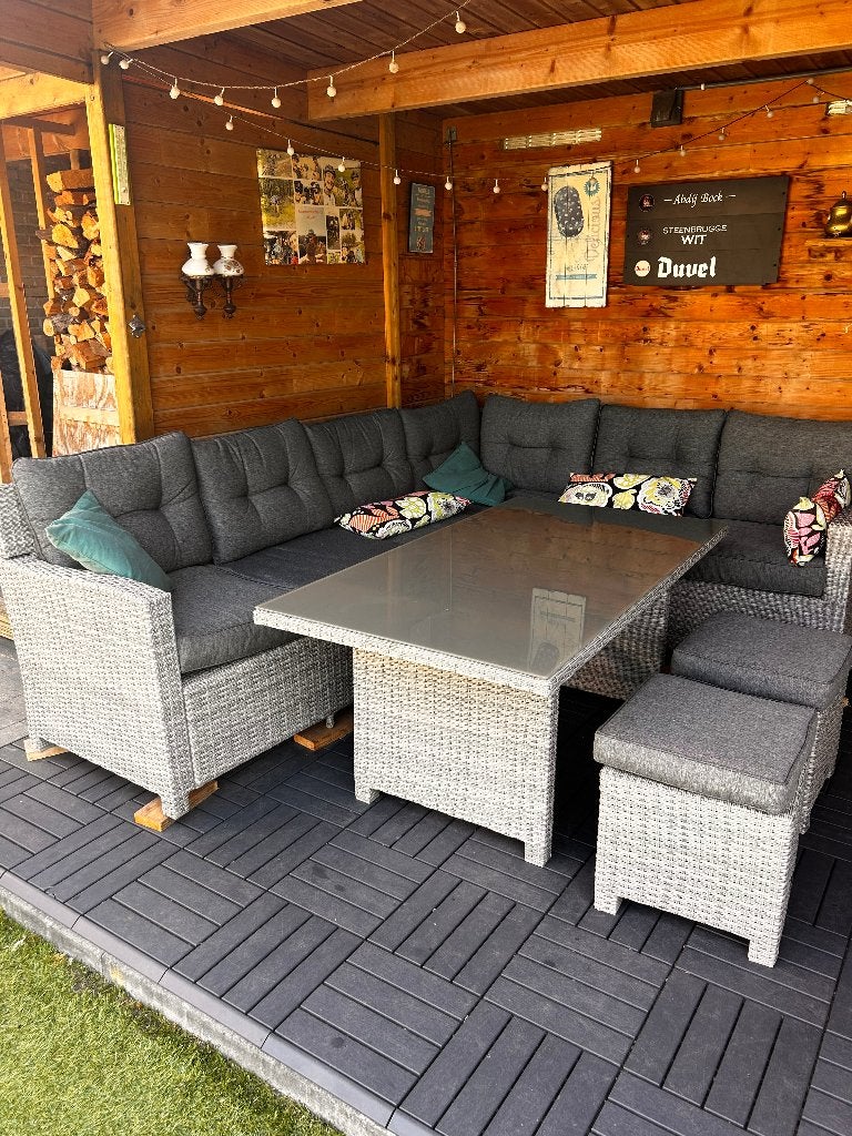 Zo goed als nieuwe 3 jaar oude loungebank met kussens, Tuin en Terras, Tuinsets en Loungesets, Ophalen, Zo goed als nieuw, Loungeset