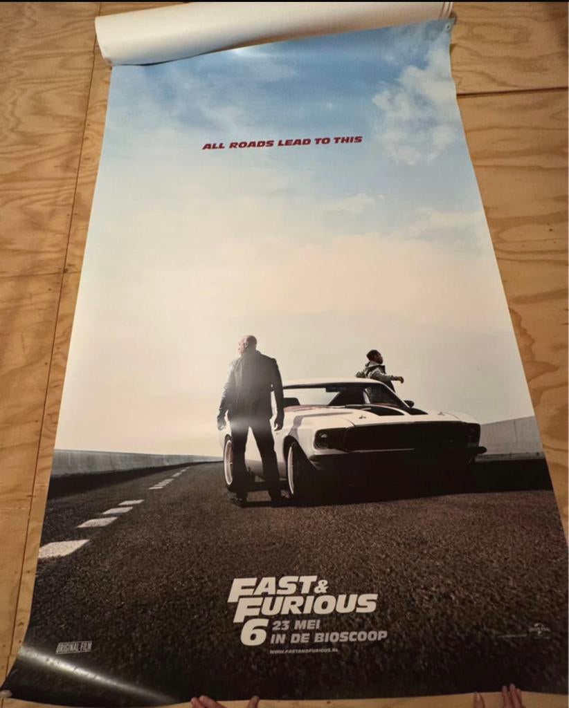 Poster Fast & furious 6 bioscoopposter XXL 153 x 246cm, Verzamelen, Ophalen, Rechthoekig Staand, Deurposter of groter, Zo goed als nieuw