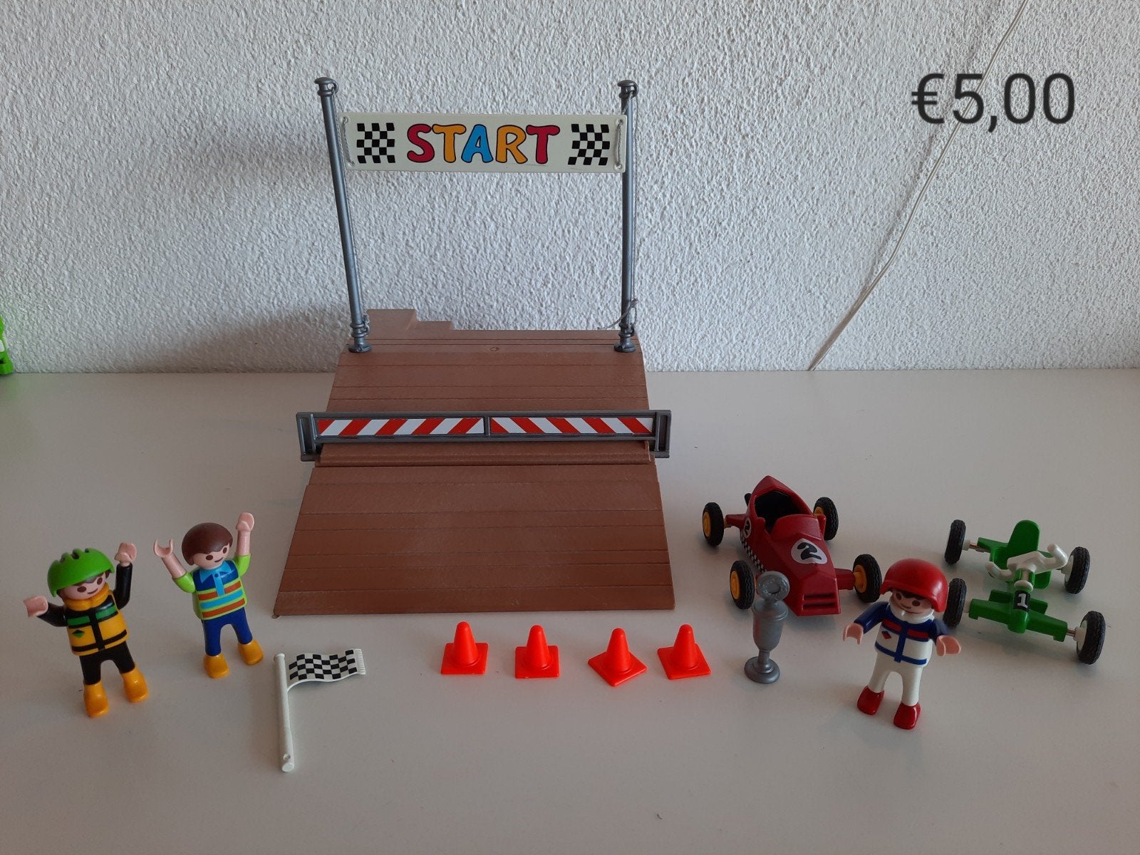 Playmobil zeepkisten/ kart race 6347, Ophalen of Verzenden, Zo goed als nieuw