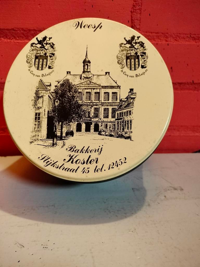 Vintage Koekblik bakkerij Koster Weesp, Antiek en Kunst, Ophalen of Verzenden