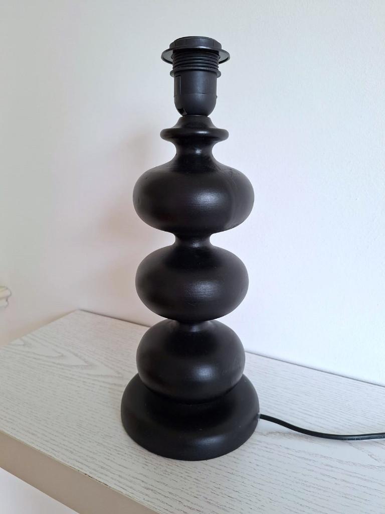 Lampvoet zwart hout Bols Kwantum, Ophalen, Zo goed als nieuw, Hout