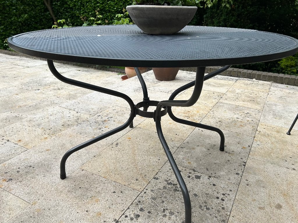 Tuintafel royal garden van strekmetaal 120cm doorsnede, Ophalen, Gebruikt, Rond, Metaal