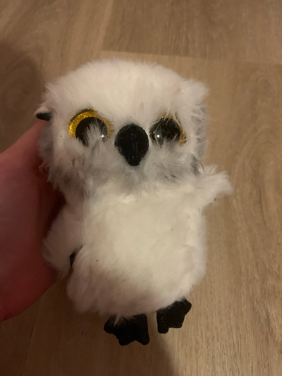 Schattige witte uil knuffel - 17cm, Gebruikt, Verzenden, Overige typen, Korrelvulling