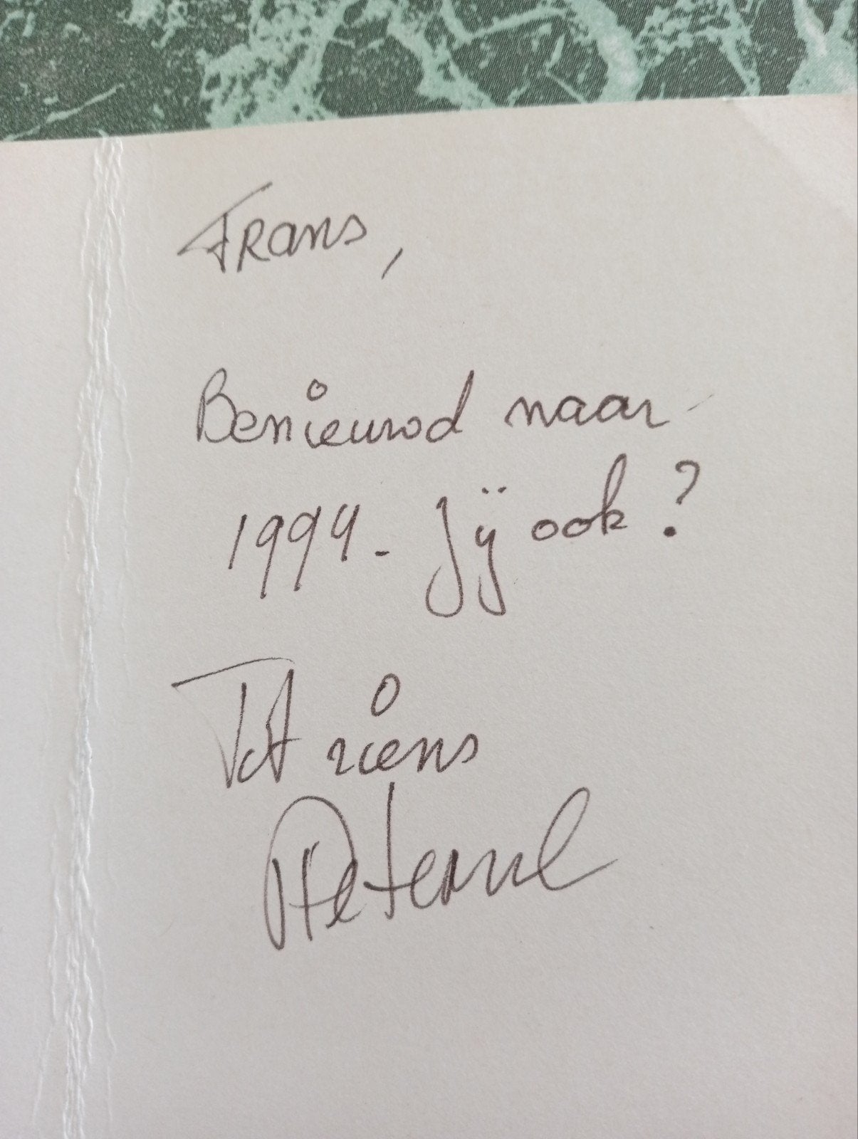 Pieternel '93 Nieuwjaarsgroet Gouache abstract, Ophalen of Verzenden