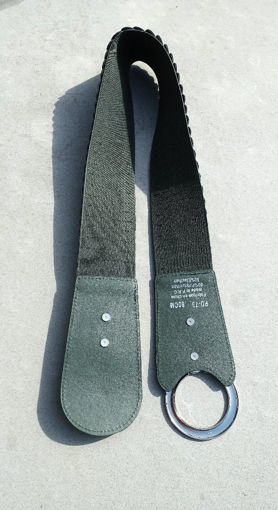 elastische dames tailleriem PD-73 in donkergroen - nieuw, Overige kleuren, 5 cm of meer, Tailleriem, Ophalen of Verzenden