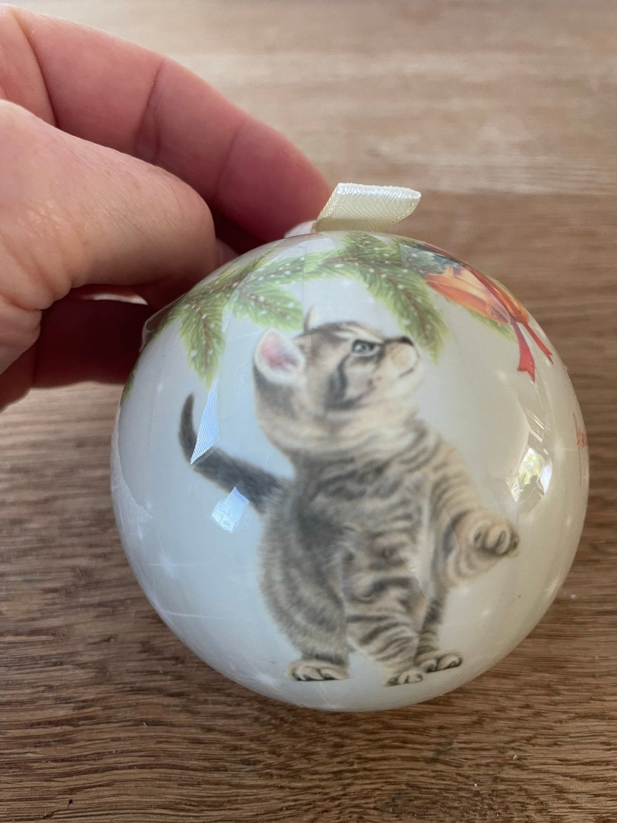 Francien van Westering kerstbal met kitten, Ophalen of Verzenden, Zo goed als nieuw