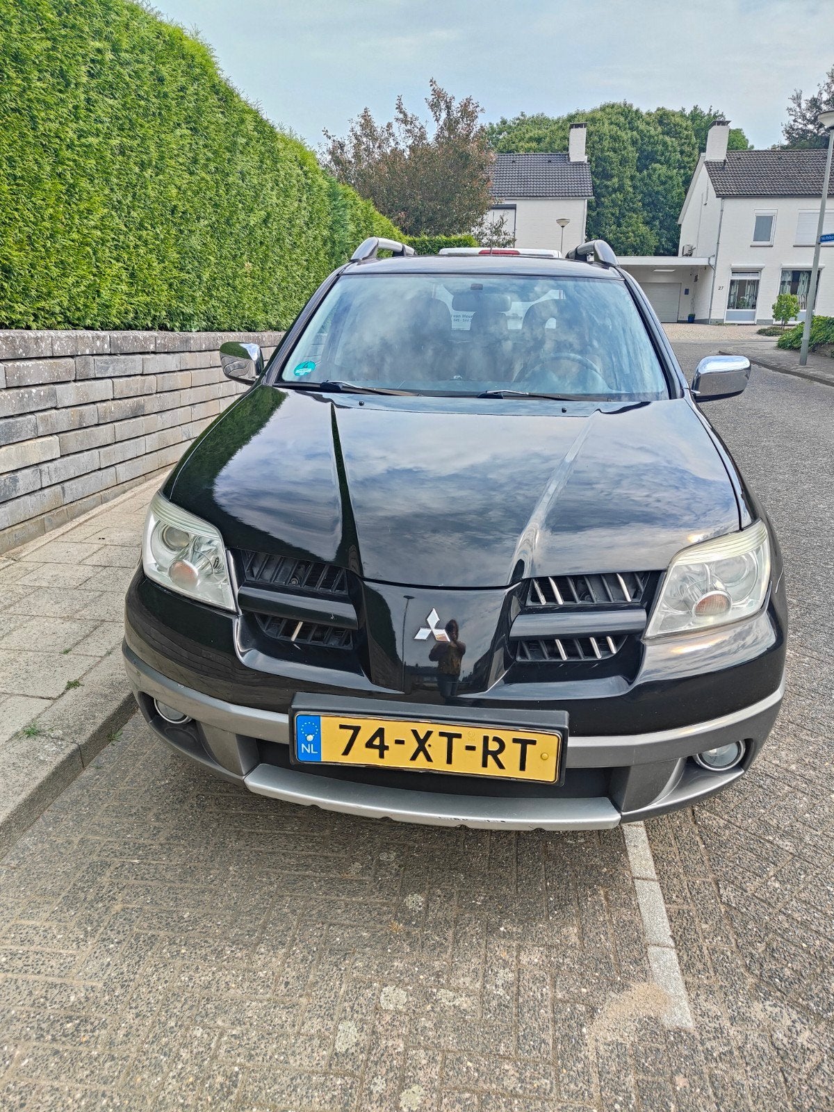 Mitsubishi Outlander 2.0 MPI 2WD 2007 Zwart, Voorwielaandrijving, Lederen bekleding, 136 pk, Outlander