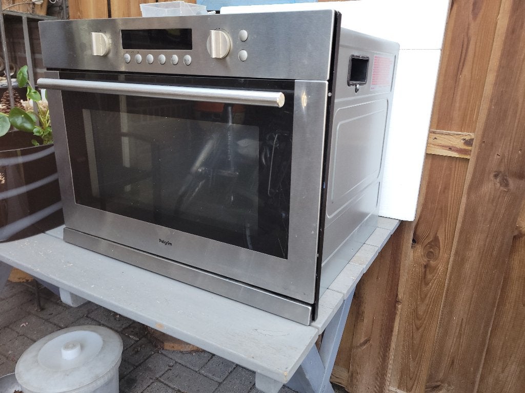 combimagnetron Pelgrim MAG694RVSIPO8, Witgoed en Apparatuur, Ovens, Ophalen, 45 tot 50 cm, Gebruikt, Pelgrim