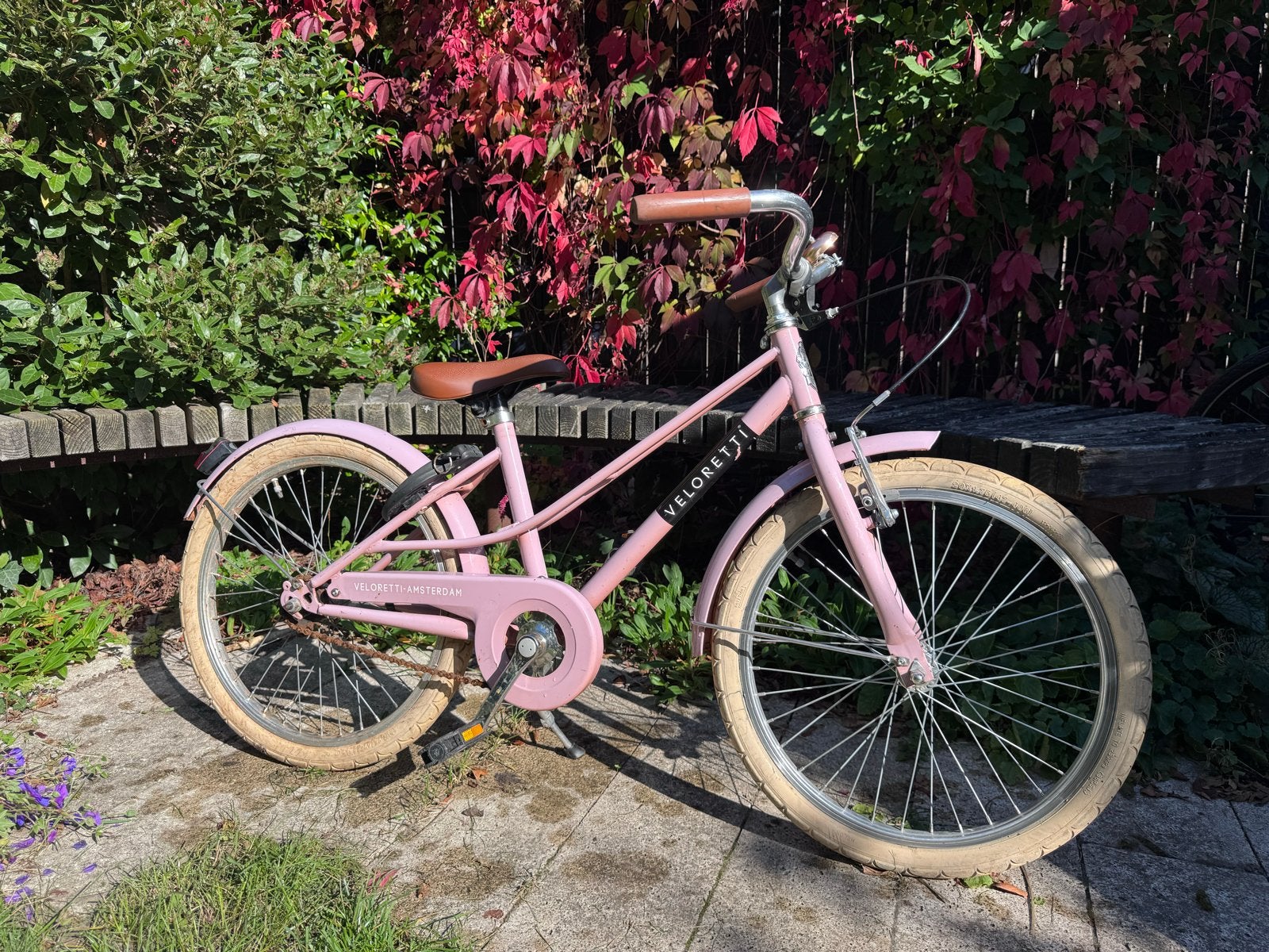 Fiets Veloretti junior roze 20 inch, Ophalen, Gebruikt, Terugtraprem, 20 inch of meer