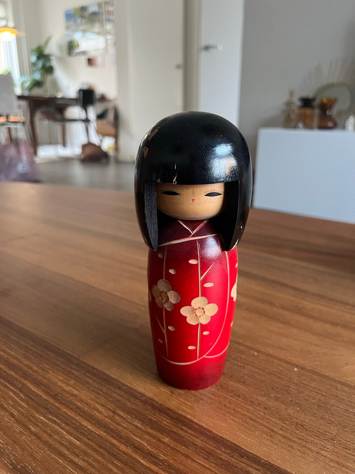 Vintage Japanse Kokeshi Pop - Handgemaakt Houten Figuur, Ophalen of Verzenden, Gebruikt, Pop