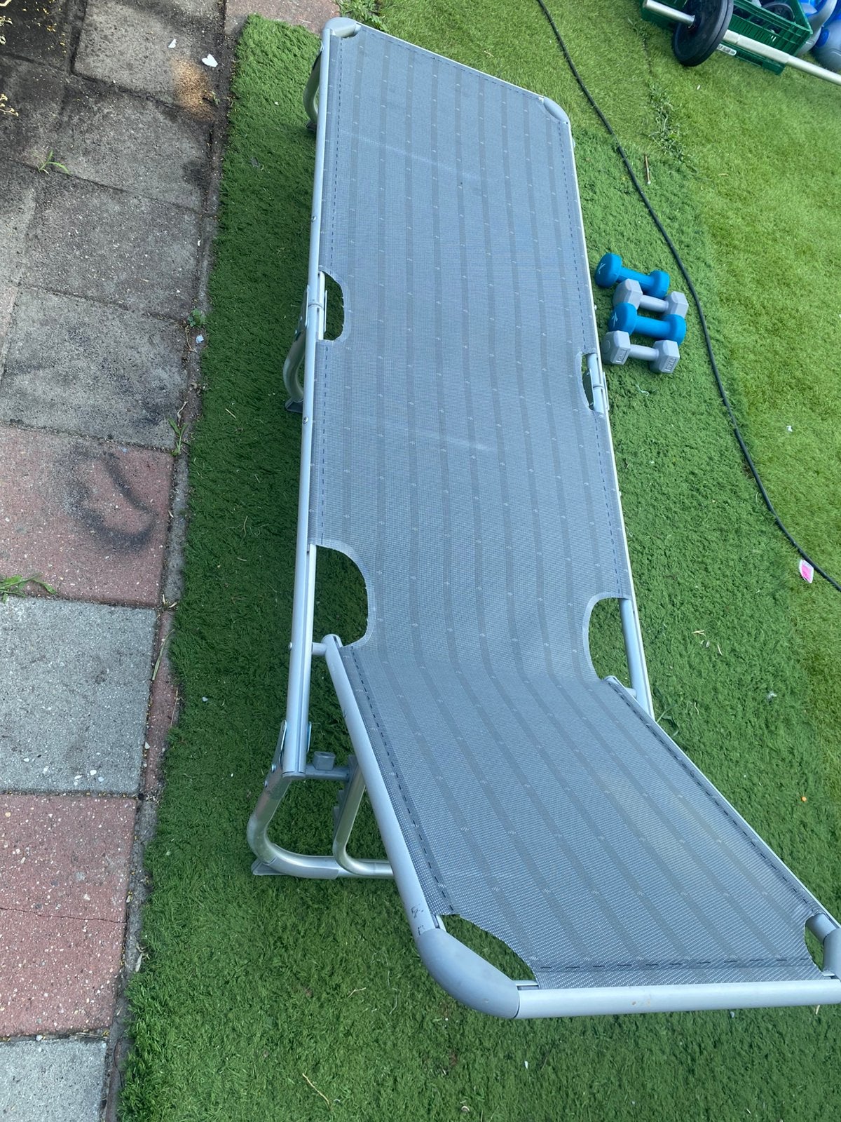 Lig strand stoel, Ophalen of Verzenden, Zo goed als nieuw, Aluminium