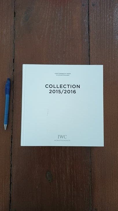 IWC Schaffhausen Collectie Catalogus 2015/2016 horloge, Ophalen of Verzenden, Zo goed als nieuw, IWC Schaffhausen, Catalogus