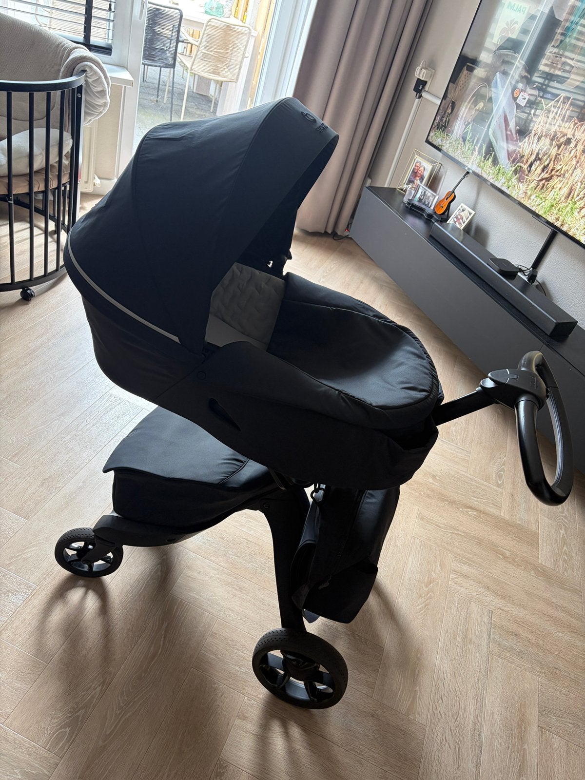 Stokke Kinderwagen Als Nieuw. Zwart, Ophalen, Zo goed als nieuw, Overige merken, Met reiswieg