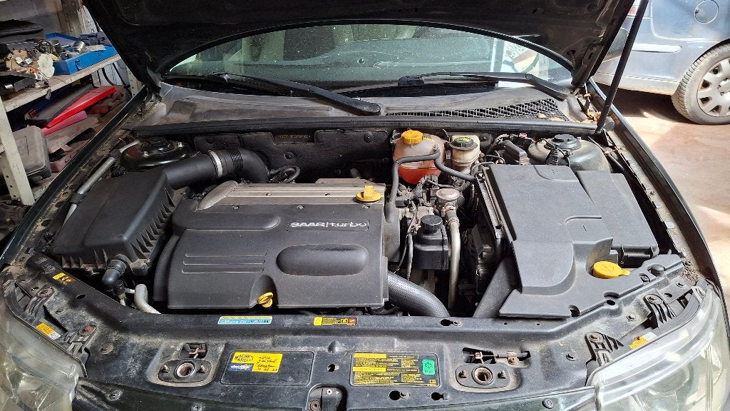 Saab 9-3 1.8 T Sport Sedan AUT 2003 Groen, schadeauto, Auto's, 1998 cc, 4 cilinders, Elektrische ramen, 1435 kg
