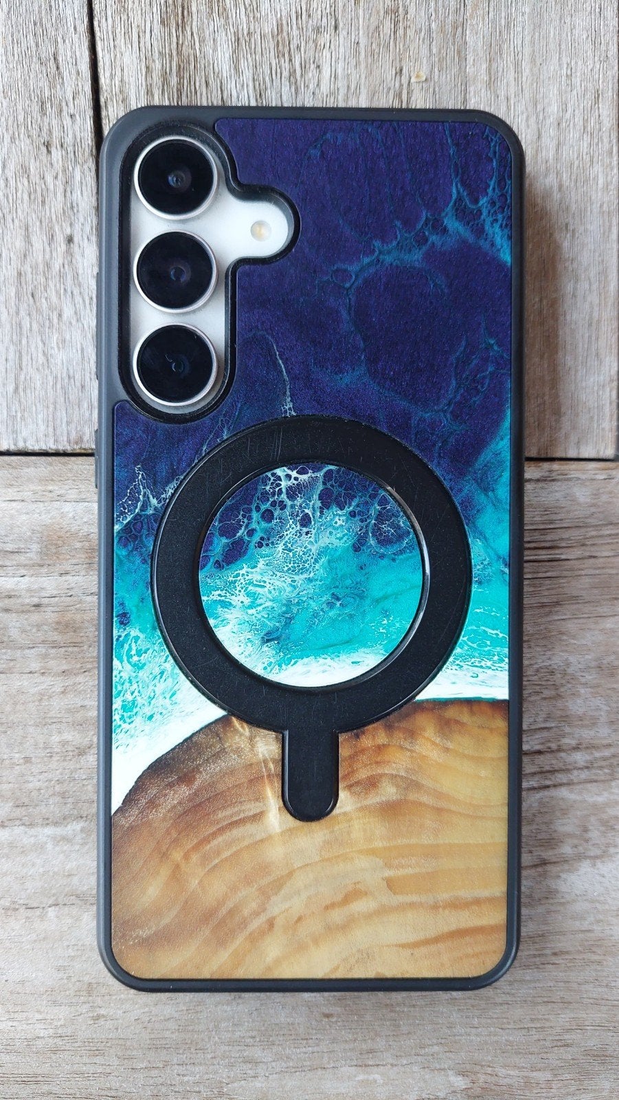 Bewood cover voor Samsung Galaxy S25FE, echt hout! | MagSafe, Ophalen of Verzenden, Zo goed als nieuw, Overige modellen, Frontje of Cover