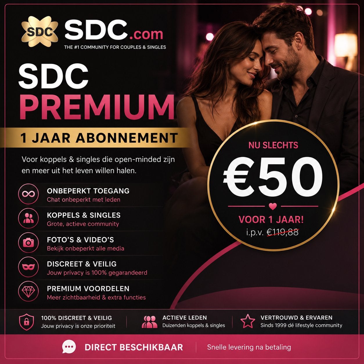 1 jaar SDC Premium – slechts €50!, Eén persoon