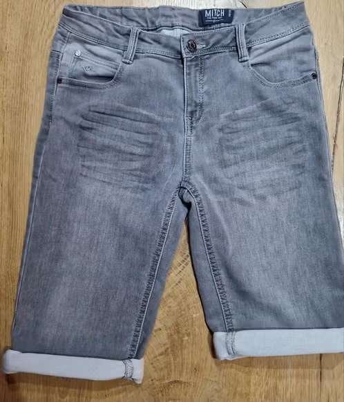 NIEUWE korte grijze Mitch jeans-spijkerbroek jongen, 170-176, Broek, Nieuw, Ophalen of Verzenden, Jongen