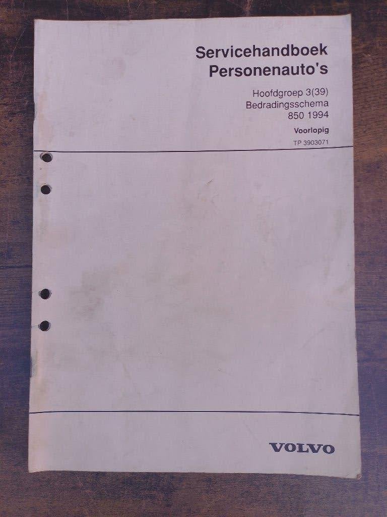 Volvo 850 dealer werkplaatsboek stroomschema's 1994, Ophalen of Verzenden, Gelezen, Volvo