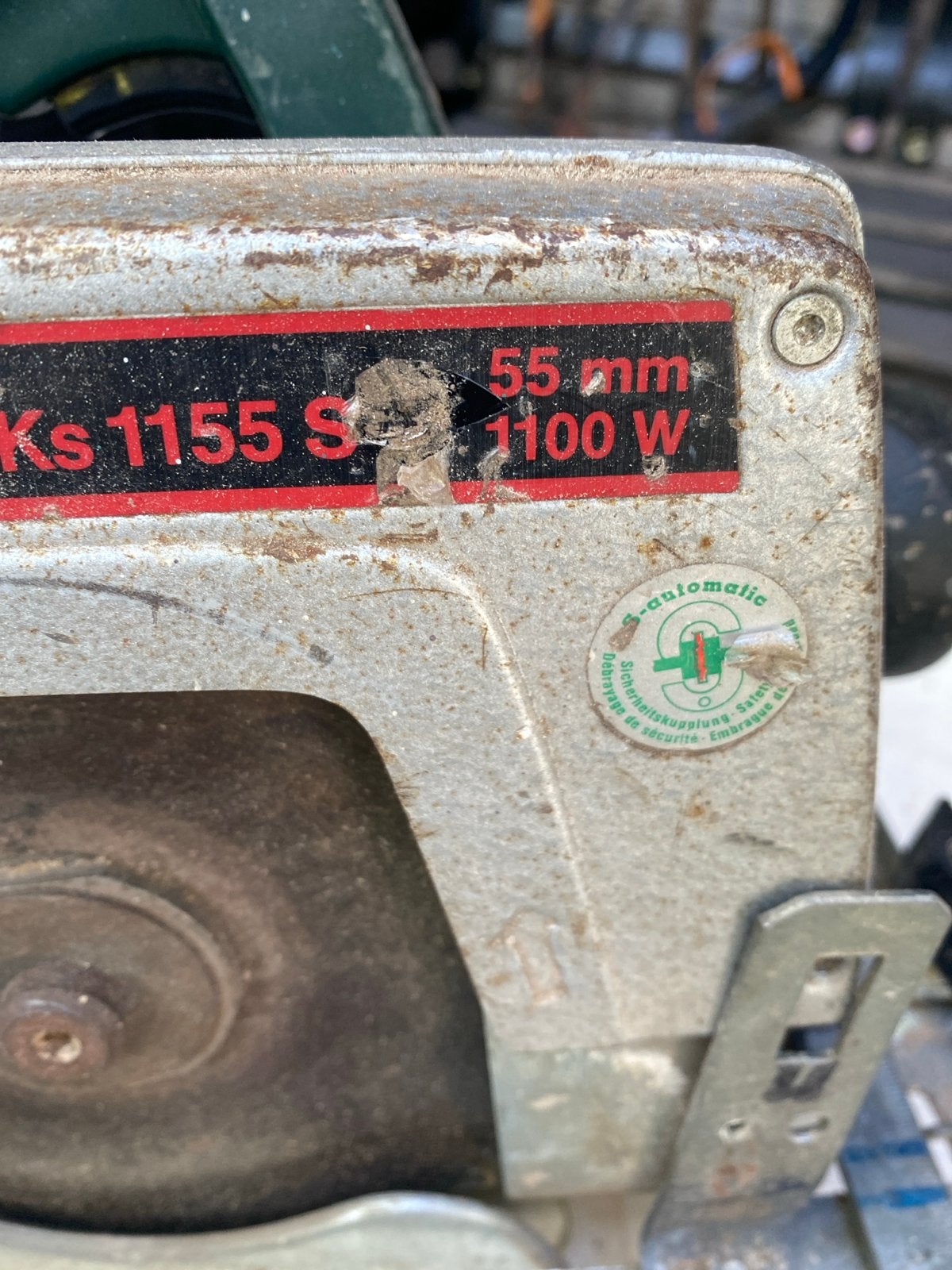 Metabo KS 1155 S Cirkelzaag - Motor is nog perfect!, Ophalen, Gebruikt, Cirkelzaag, 600 tot 1200 watt