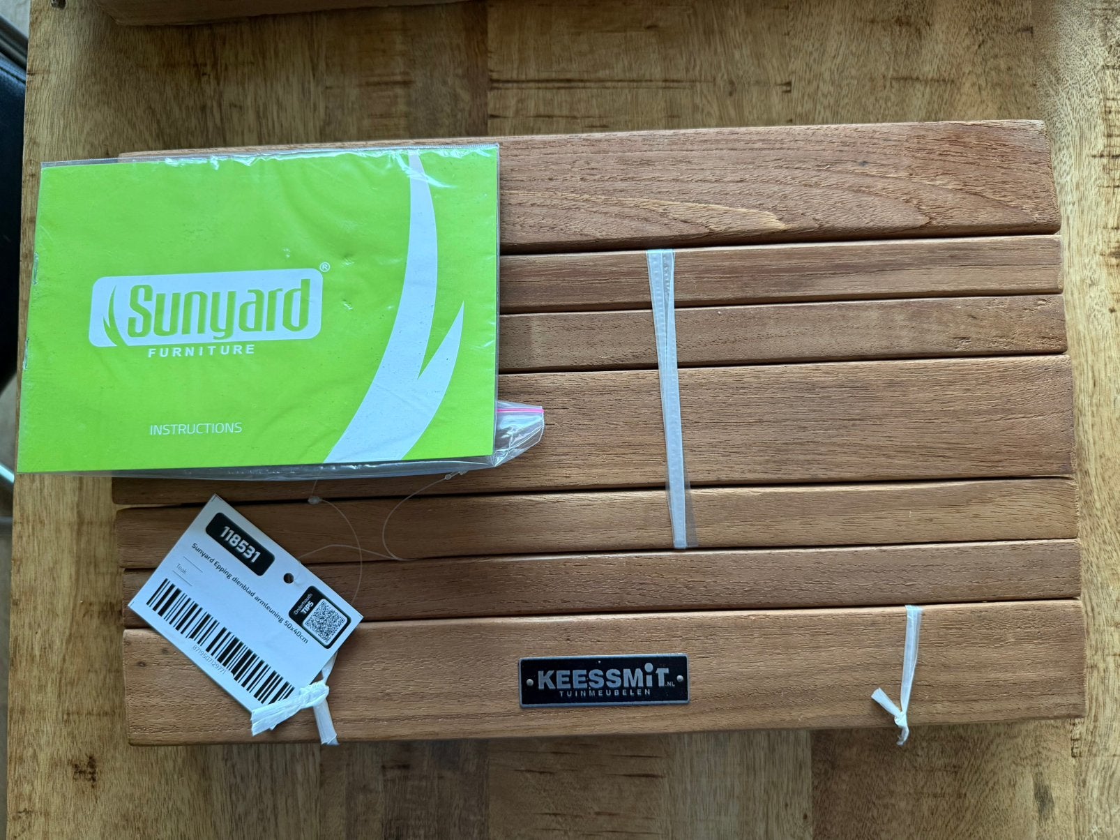 Kees Smit bamboo armleuning dienblad, Huis en Inrichting, Woonaccessoires | Dienbladen, Nieuw, Ophalen of Verzenden, Overige typen