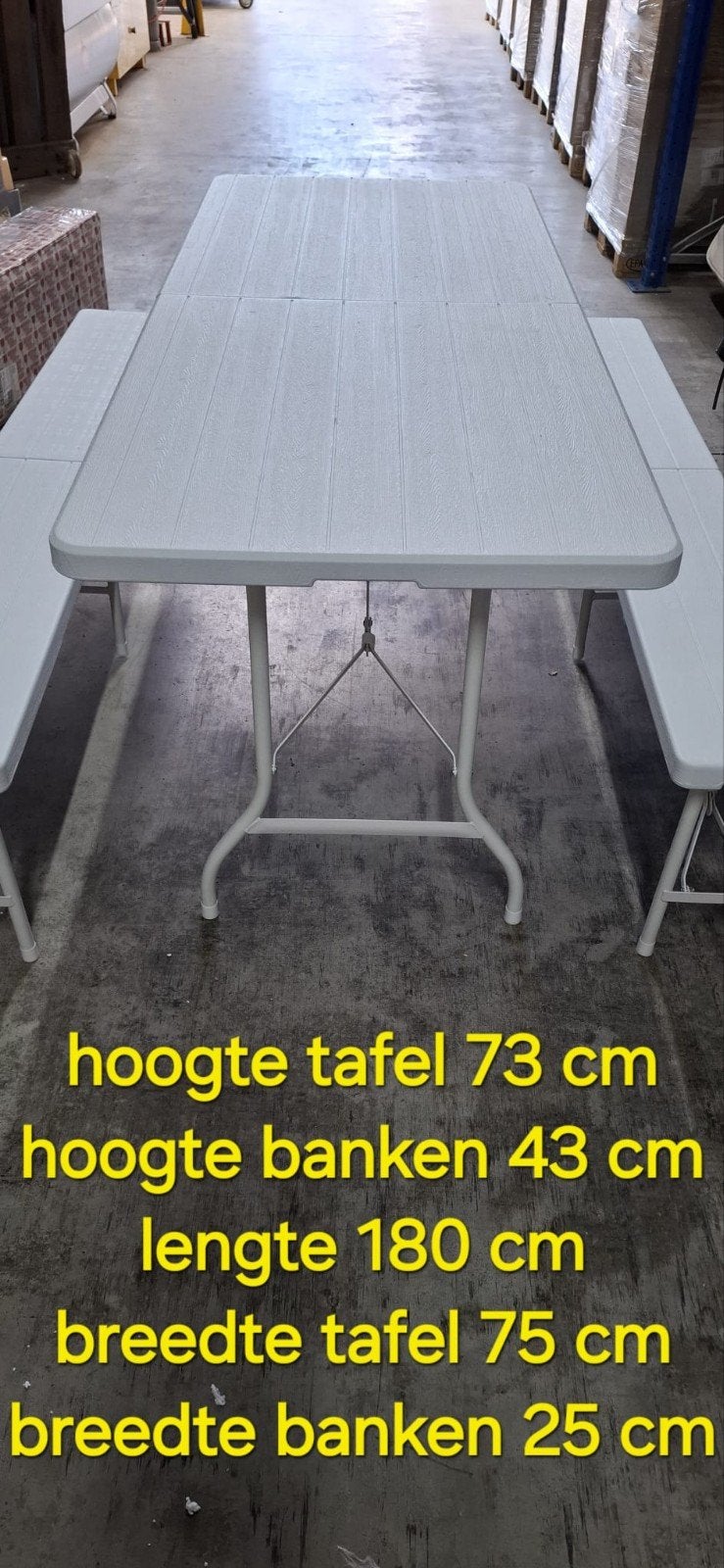 picknick/biertafel met 2 bankjes, Ophalen, Overige materialen, Nieuw, Inklapbaar