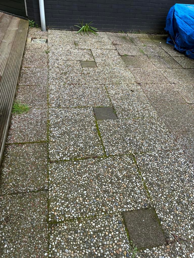 GRATIS partij grindtegels (60x40 en 40x40), Ophalen, Gebruikt, 10 m² of meer, Beton