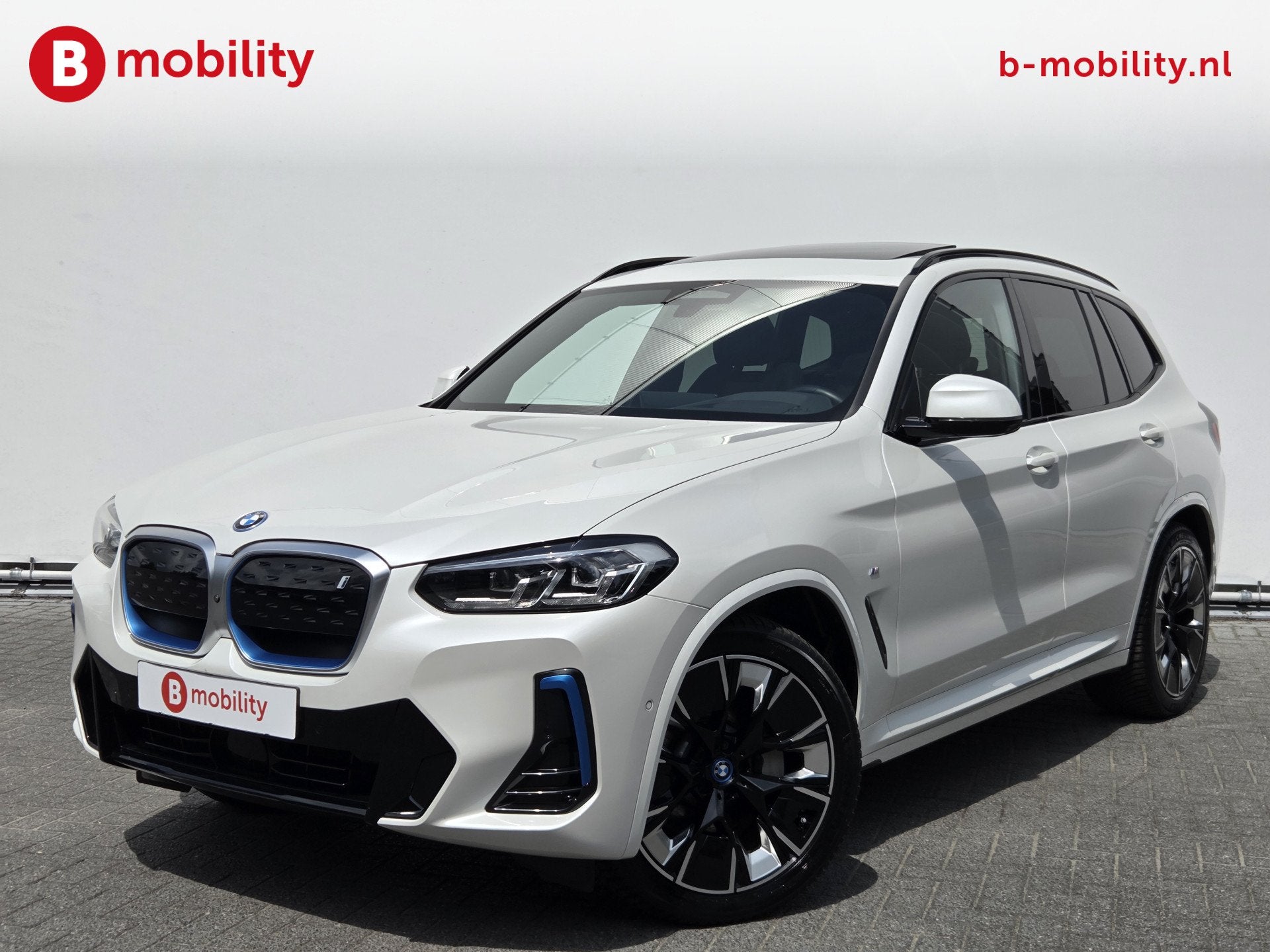 BMW iX3 High Executive M-Sport 80 kWh SOH 98% 'Mineral-Weiss, Auto's, Automaat, Achterwielaandrijving, Wit, 2155 kg