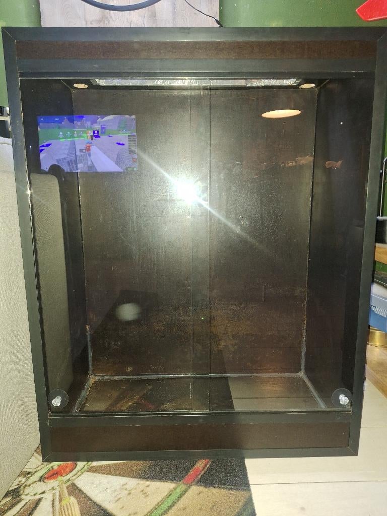 Terrarium L: 100CM B:75CM D:40 en benodigdheden, Dieren en Toebehoren, Reptielen en Amfibieën | Toebehoren, Ophalen, Zo goed als nieuw