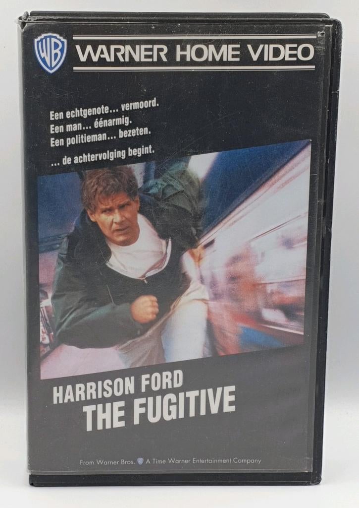 Te koop:The Fugitive VHS - Harrison Ford - Warner Home Video, Vanaf 12 jaar, Ophalen of Verzenden, Gebruikt, Thrillers en Misdaad