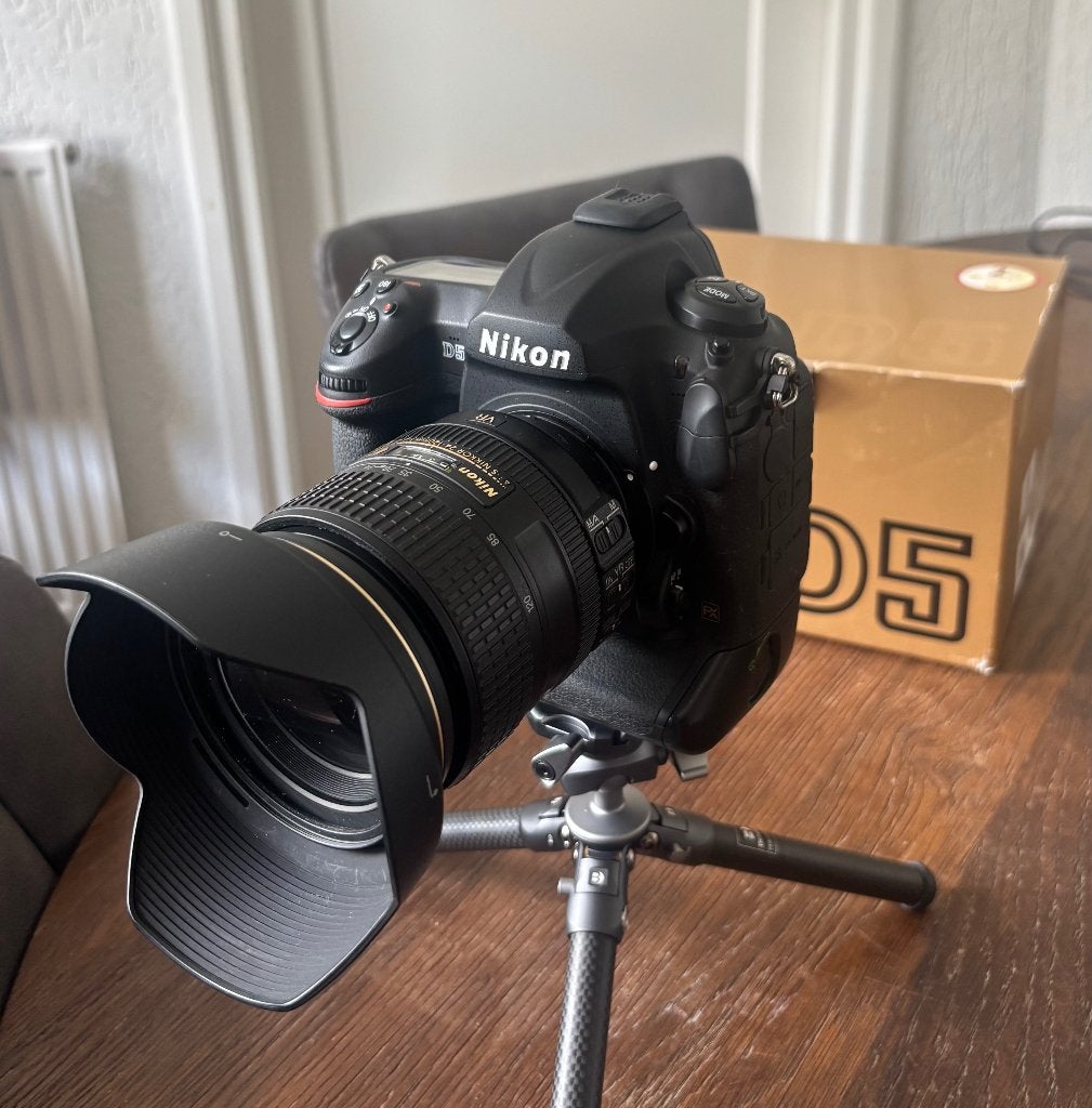 Mooie Nikon D5 type XQD camera met lens., Ophalen, Gebruikt, Spiegelreflex, Nikon