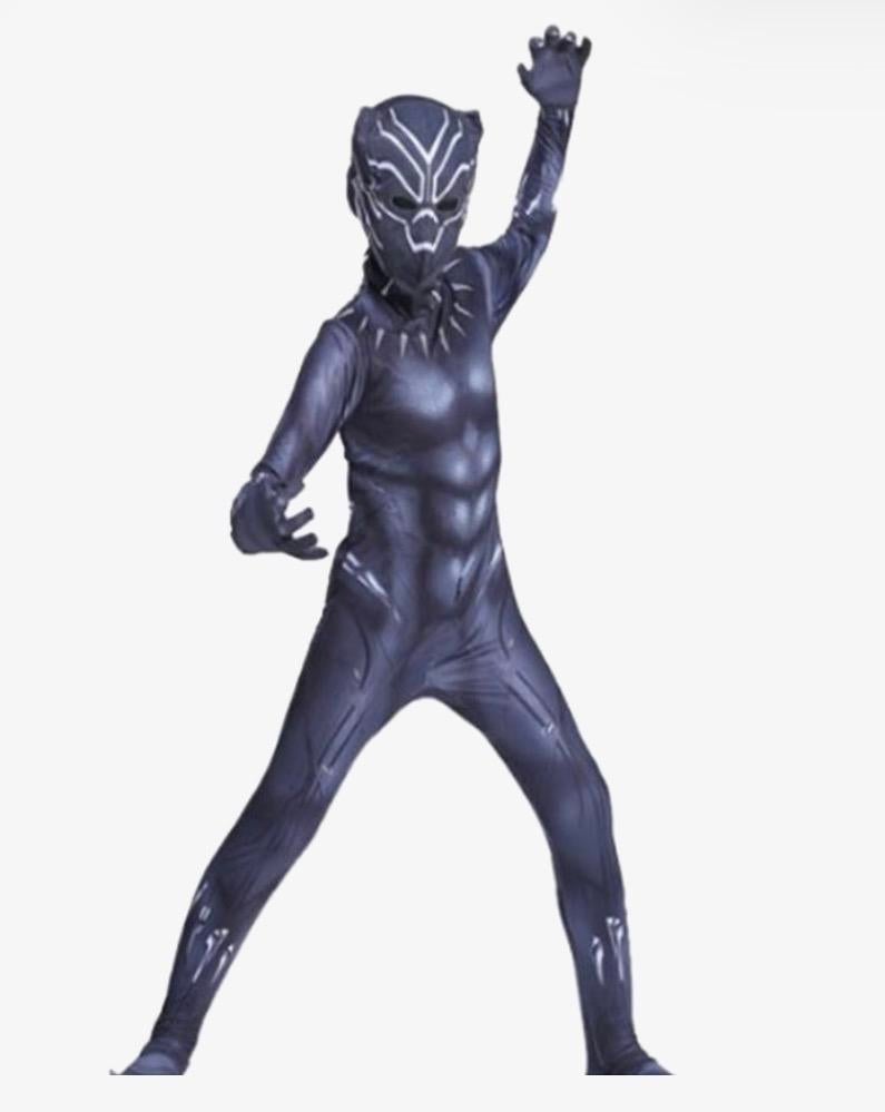 Black Panther cosplay kostuum voor kinderen, Ophalen of Verzenden, Gebruikt, 122 t/m 128, Jongen
