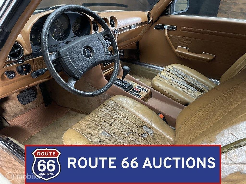 Mercedes-Benz 450 SLC | 1979 | Route 66 Auctions, Auto's, Oldtimers, Overige carrosserieën, Zwart, Mercedes-Benz, Bedrijf
