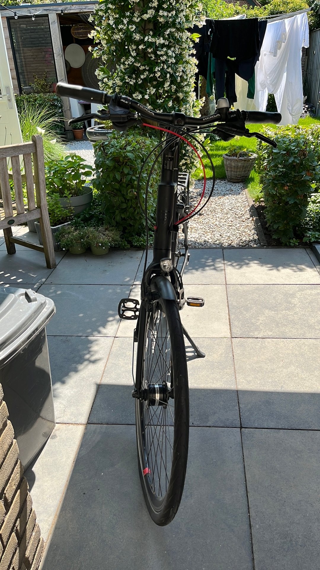 Koga f1 zwarte Herenfiets met rode bies, Velgrem, Ophalen of Verzenden, Zo goed als nieuw, 57 tot 61 cm