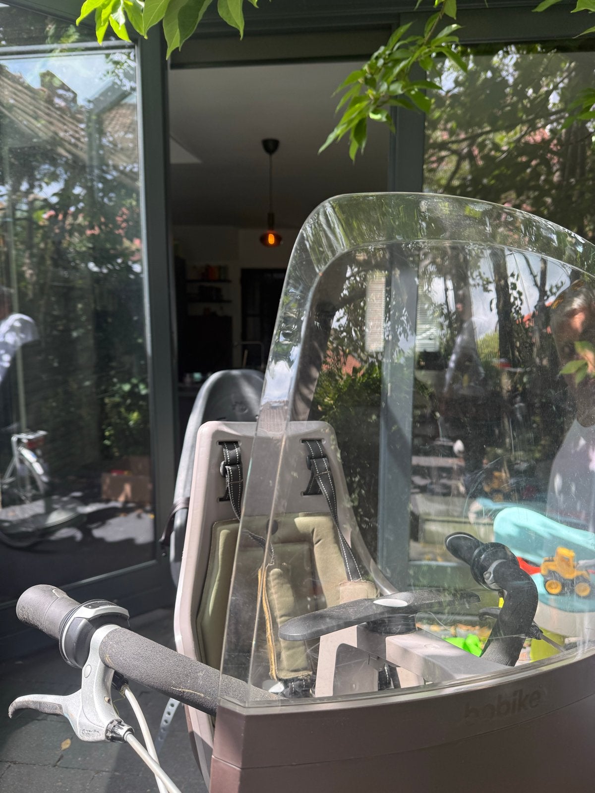 Bobike voorzitje met windscherm bruin, Ophalen, Voorzitje, 0 t/m 13 kg, Gebruikt