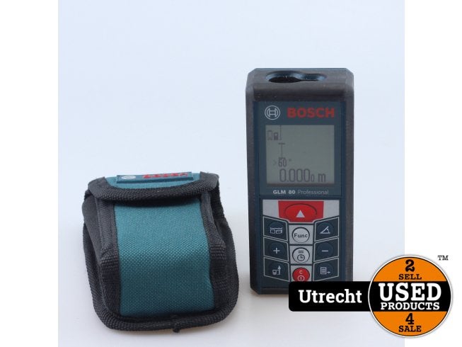 Bosch GLM80 Afstandmeter Incl Opberghoes, Bosch, Zo goed als nieuw, Support@bosch.com, Robert Bosch GmbH
Robert-Bosch-Platz 1
70839 Gerlingen-SchillerhÃ¶he
Germany