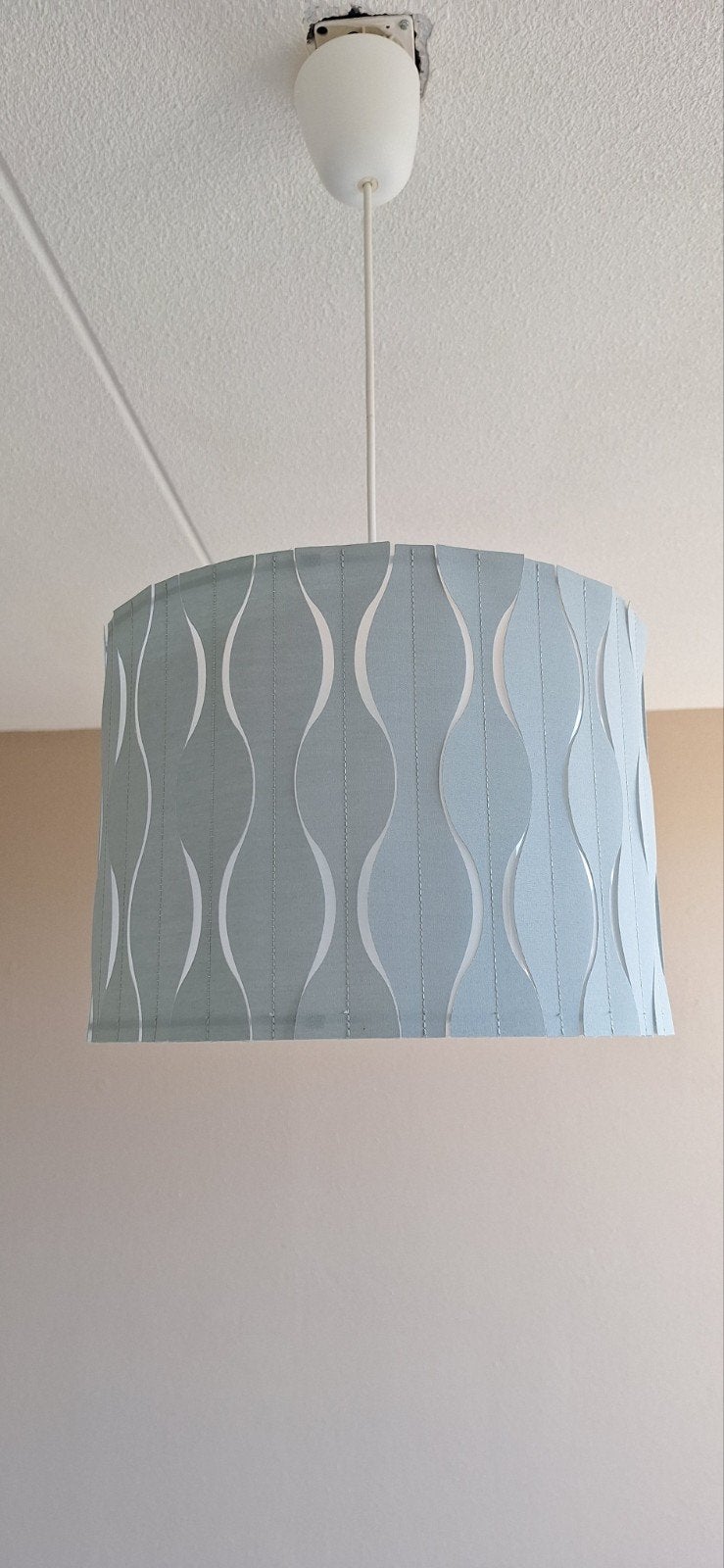 IKEA LÖKNÄS lampenkap - Licht turquoise, Huis en Inrichting, Gebruikt, Blauw, Rond, Textiel