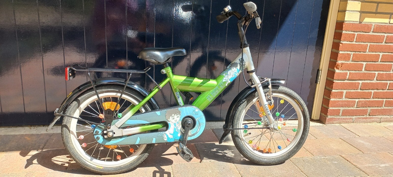 Loekie kinderfiets 16 inch., Ophalen, Terugtraprem, 16 tot 20 inch, Loekie