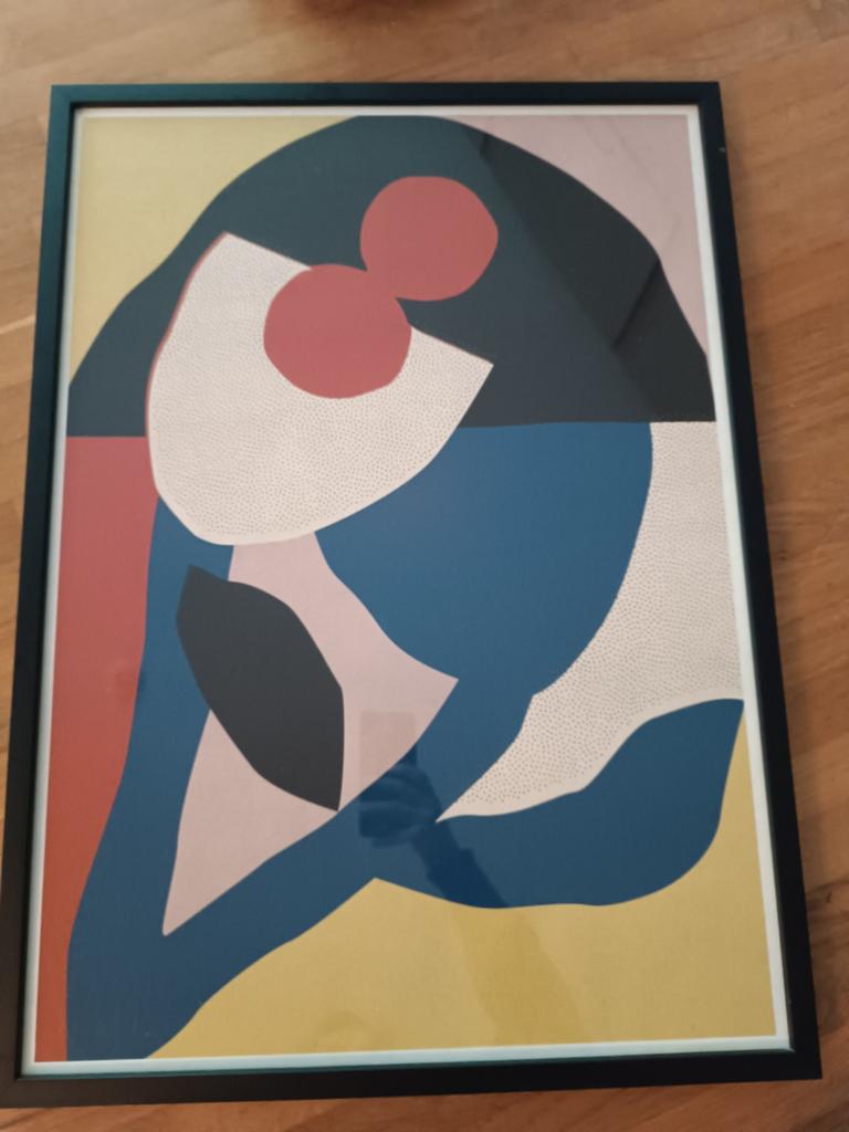 Fotolijst zwart inclusief poster (73 x 53 cm), Antiek en Kunst, Ophalen