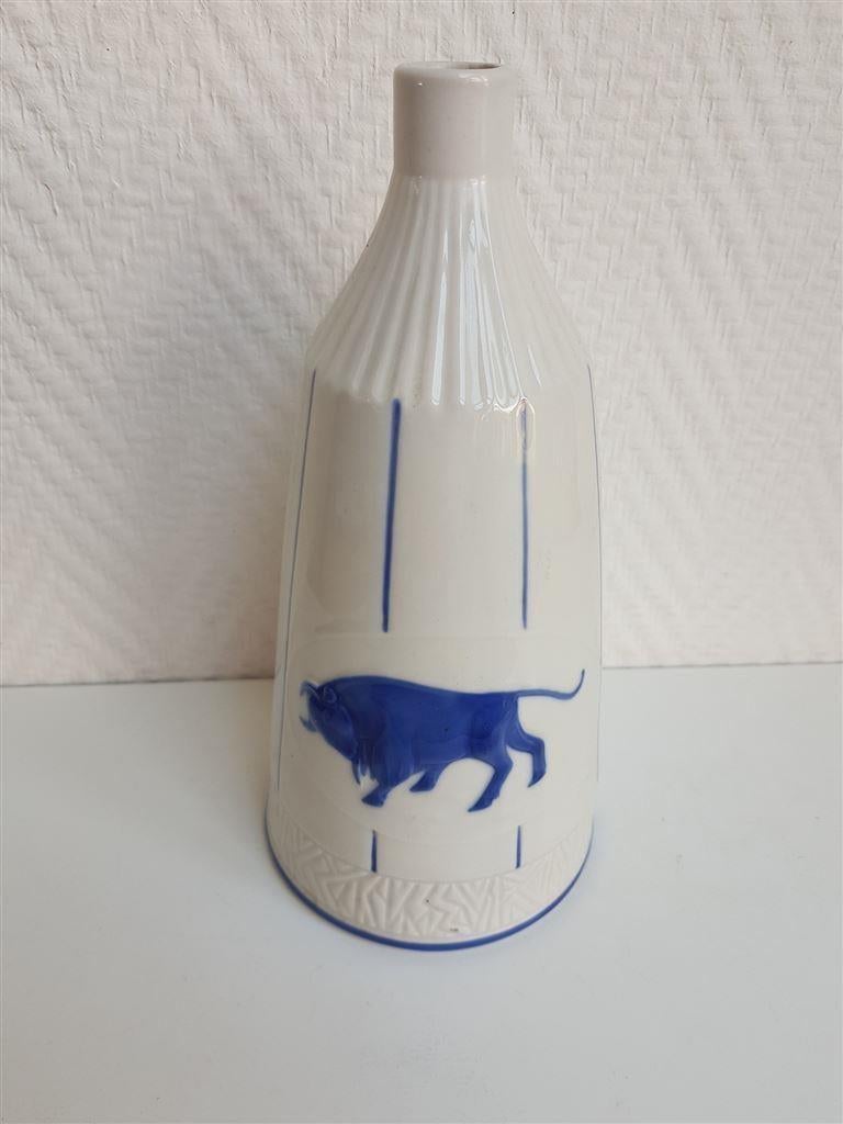 Karaf Bull Buffalo Bison blauw, Wallendorf, Wallenberg, wodk, Antiek en Kunst, Ophalen of Verzenden