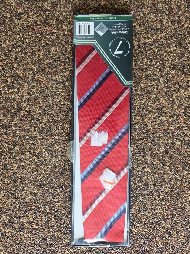 Stropdas NIEUW Zuiver Zijde, Ophalen of Verzenden, Nieuw, Rood, Met patroon