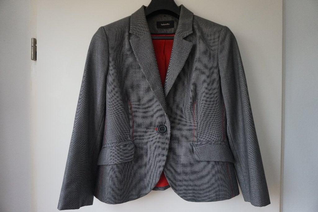 Tintoretto jasje blazer colbert grijs rood maat 38 - 40 / M, Maat 38/40 (M), Ophalen of Verzenden, Zo goed als nieuw, Tintoretto