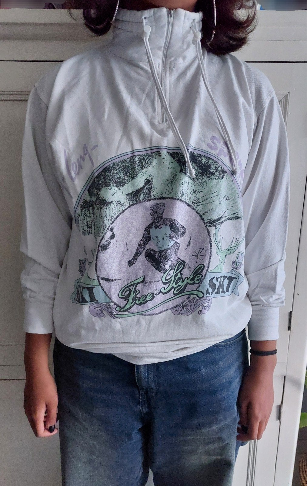 Vintage 80s fong leng sportswear longsleeve., Maat 38/40 (M), Overige kleuren, Ophalen of Verzenden, Gedragen