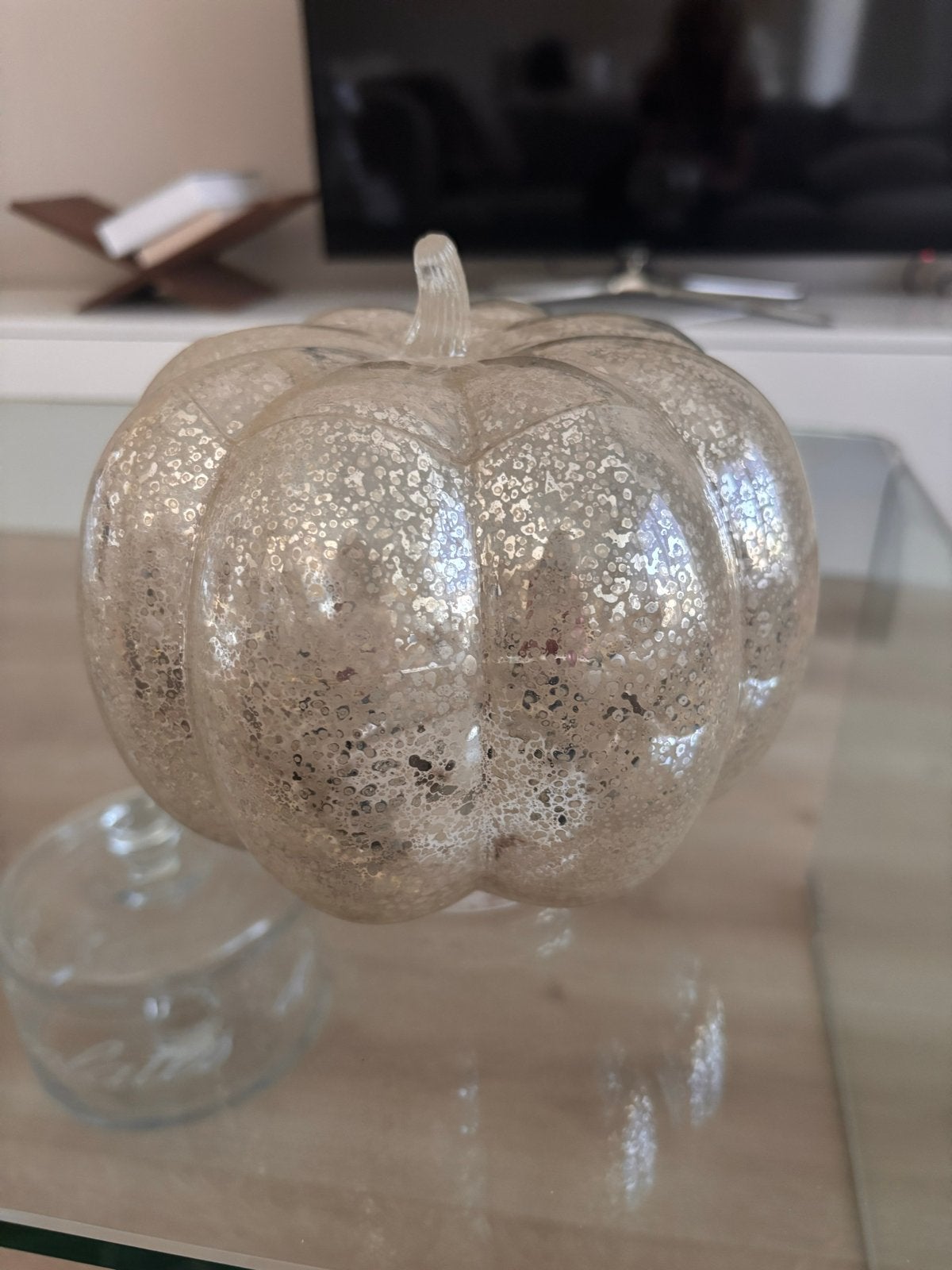 Decoratieve pompoen met verlichting, Overige stijlen, Ophalen of Verzenden, Zo goed als nieuw, Glas