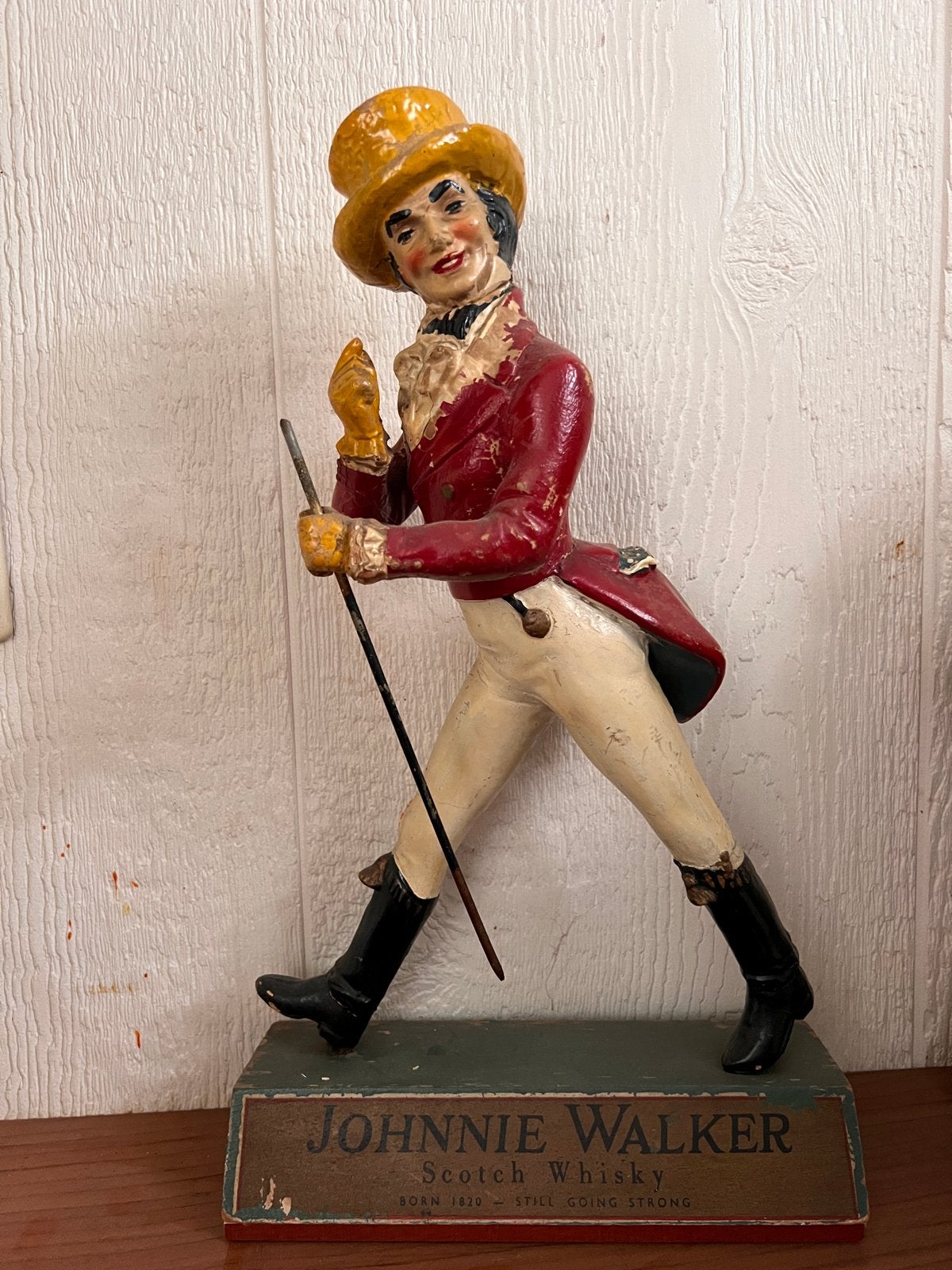Vintage Johnnie Walker Beeld - Verzamelobject Whisky, Ophalen, Gebruikt