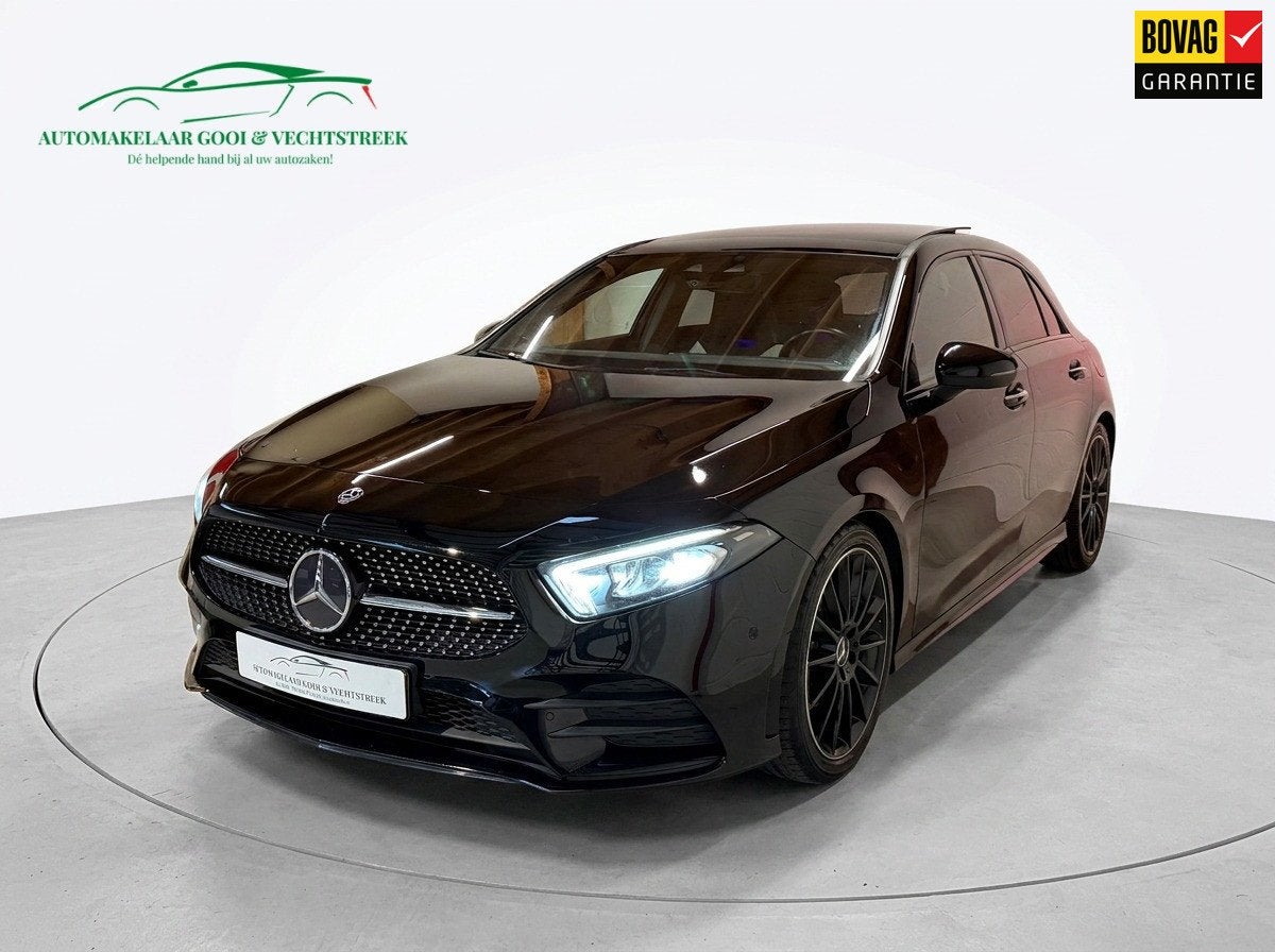 Mercedes-Benz A-klasse 200 Premium Plus AMG-line - Panorama, Auto's, 12 maanden, Gebruikt, 4 cilinders, Automatische klimaatregeling