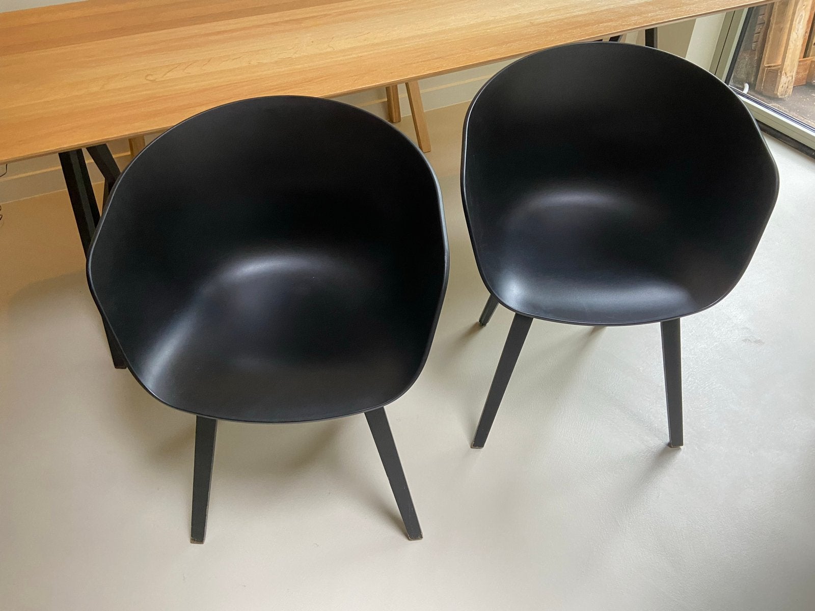 2x HAY About A Chair AAC22 - Zwart, Huis en Inrichting, Stoelen, Ophalen, Kunststof, Gebruikt, Zwart