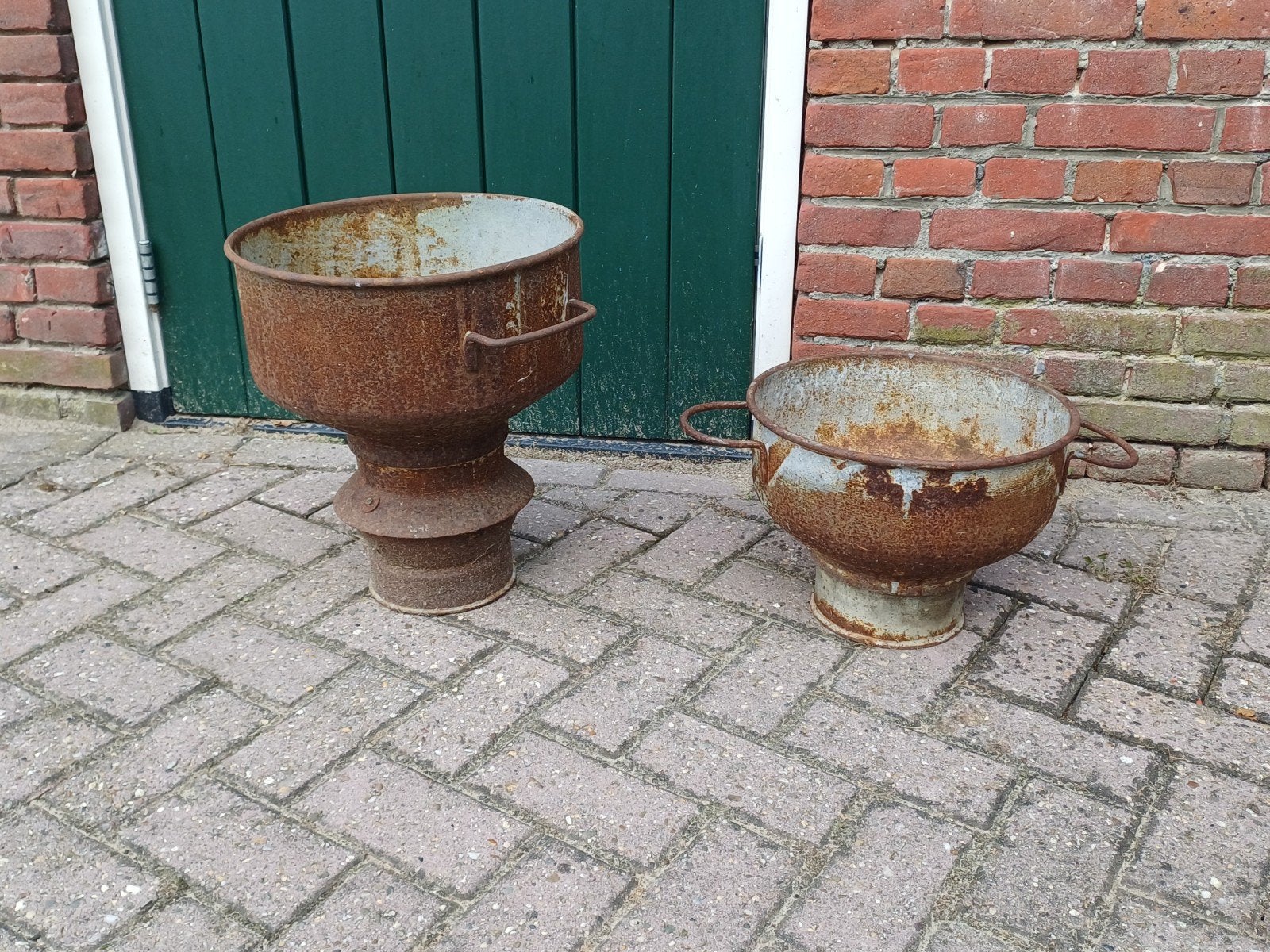 ouderwetse melkzeef twee stuks, Ophalen