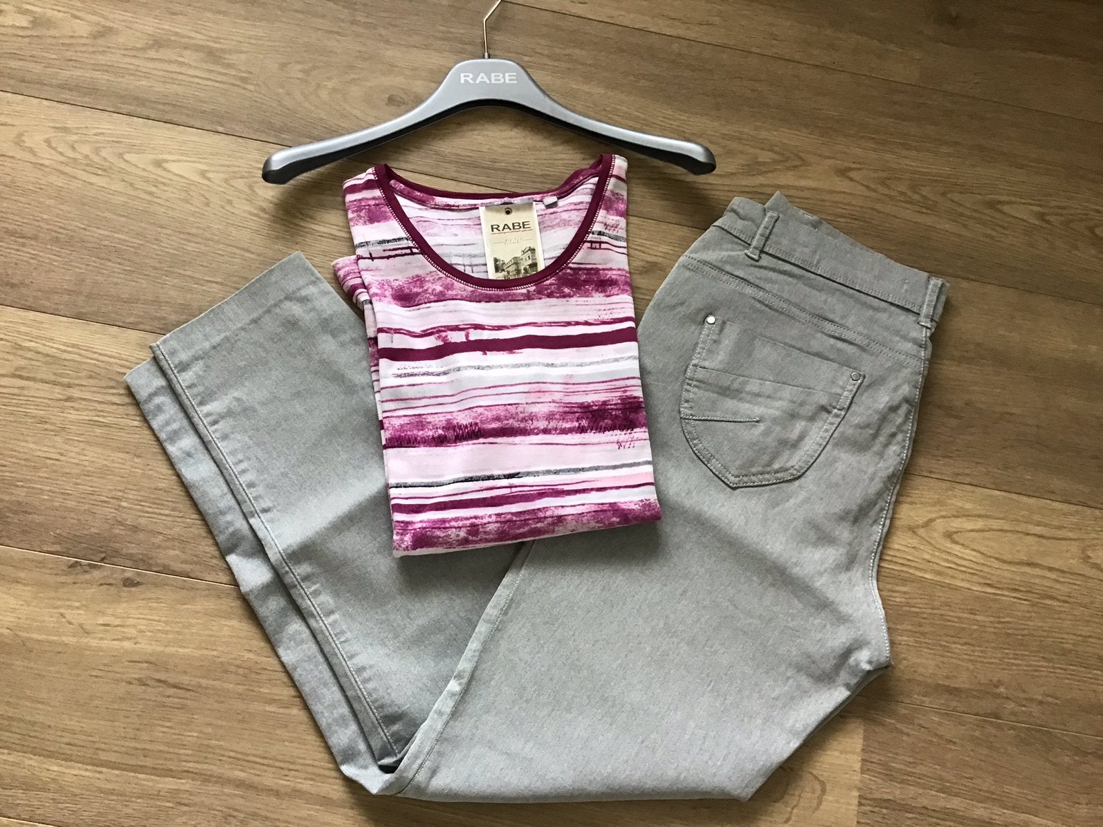 DREAMSTAR!Lúxe Broek 42& RABE! Lúxe Shirt.Kwaliteit! Sámen:, Ophalen of Verzenden, Zo goed als nieuw, Maat 42/44 (L)